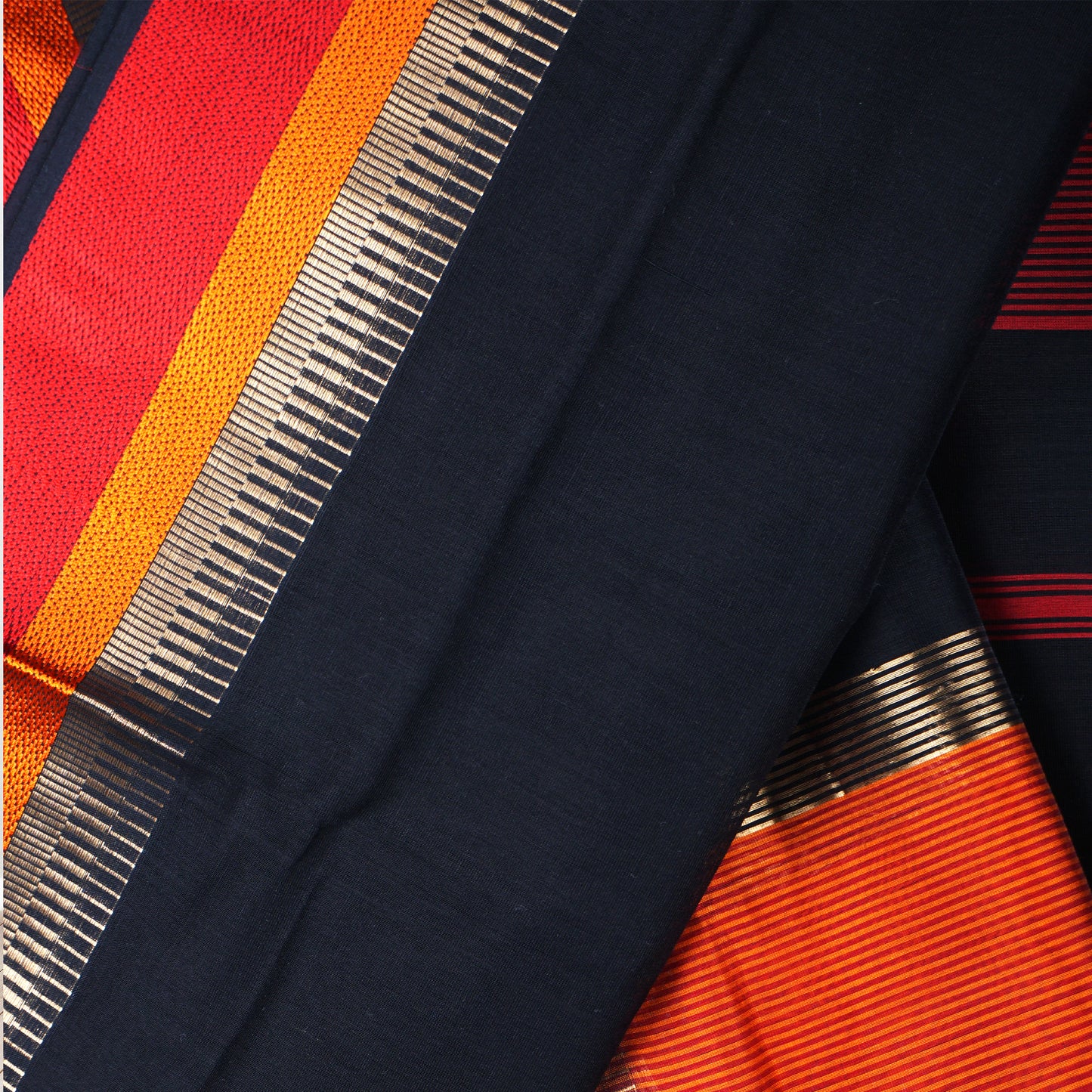 MAHESHWARI MULTI COLOR RESHAM BORDER DUPATTA