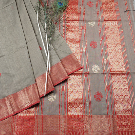 MAHESHWARI HEAVY ZARI PALLU SAREE