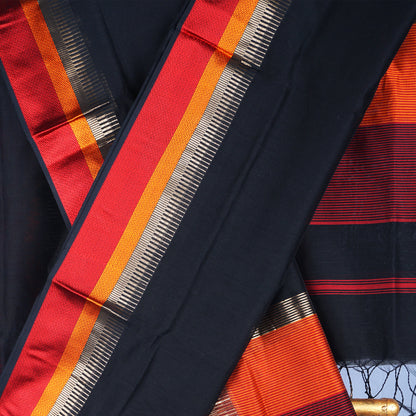 MAHESHWARI MULTI COLOR RESHAM BORDER DUPATTA