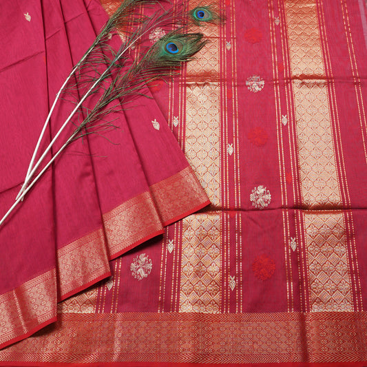 MAHESHWARI HEAVY ZARI PALLU SAREE