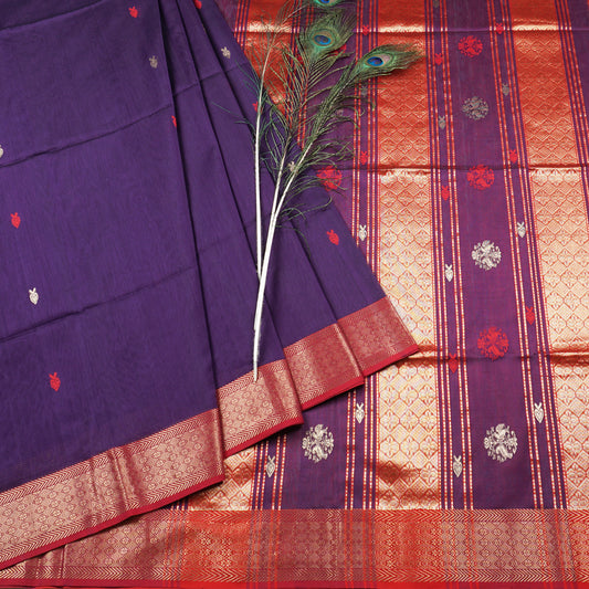 MAHESHWARI HEAVY ZARI PALLU SAREE