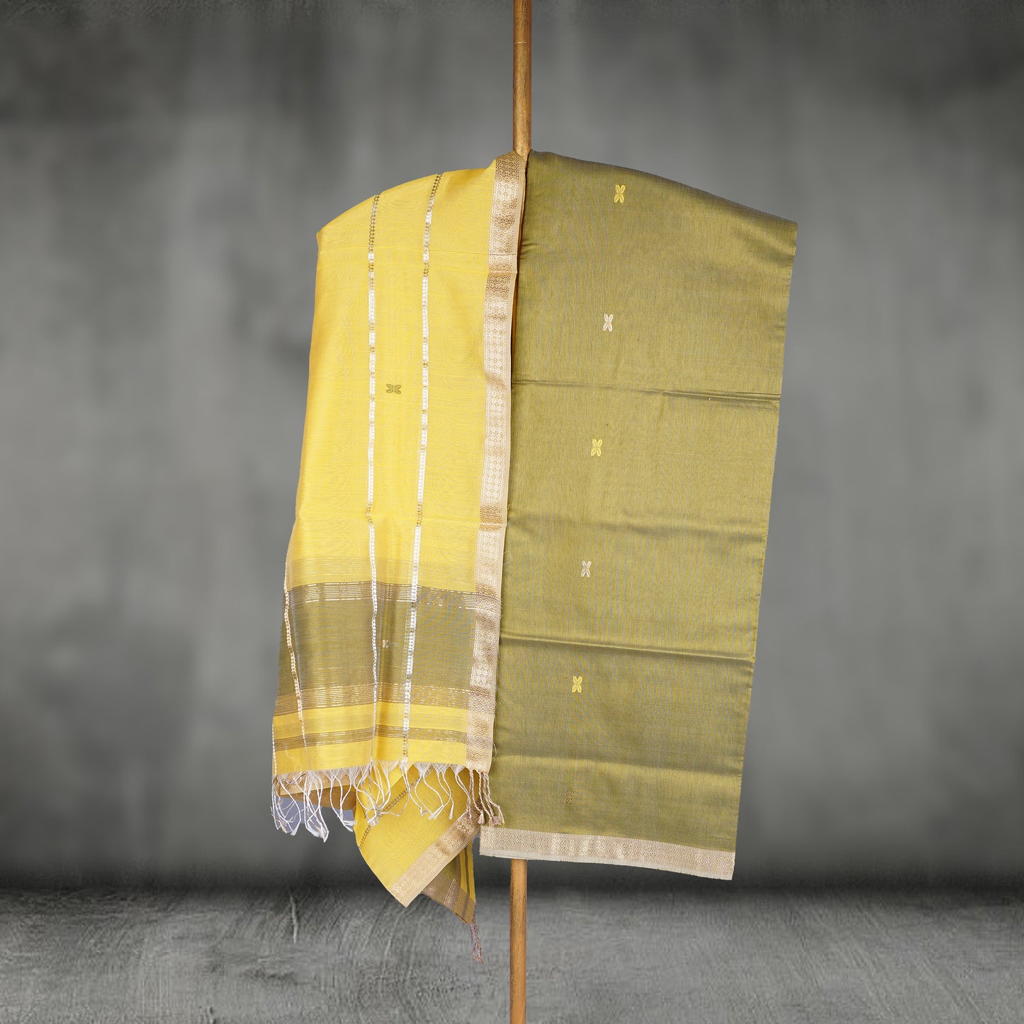 Maheshwari Dress Material With Motifs.