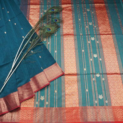 MAHESHWARI HEAVY ZARI PALLU SAREE
