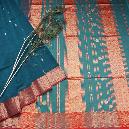 MAHESHWARI HEAVY ZARI PALLU SAREE