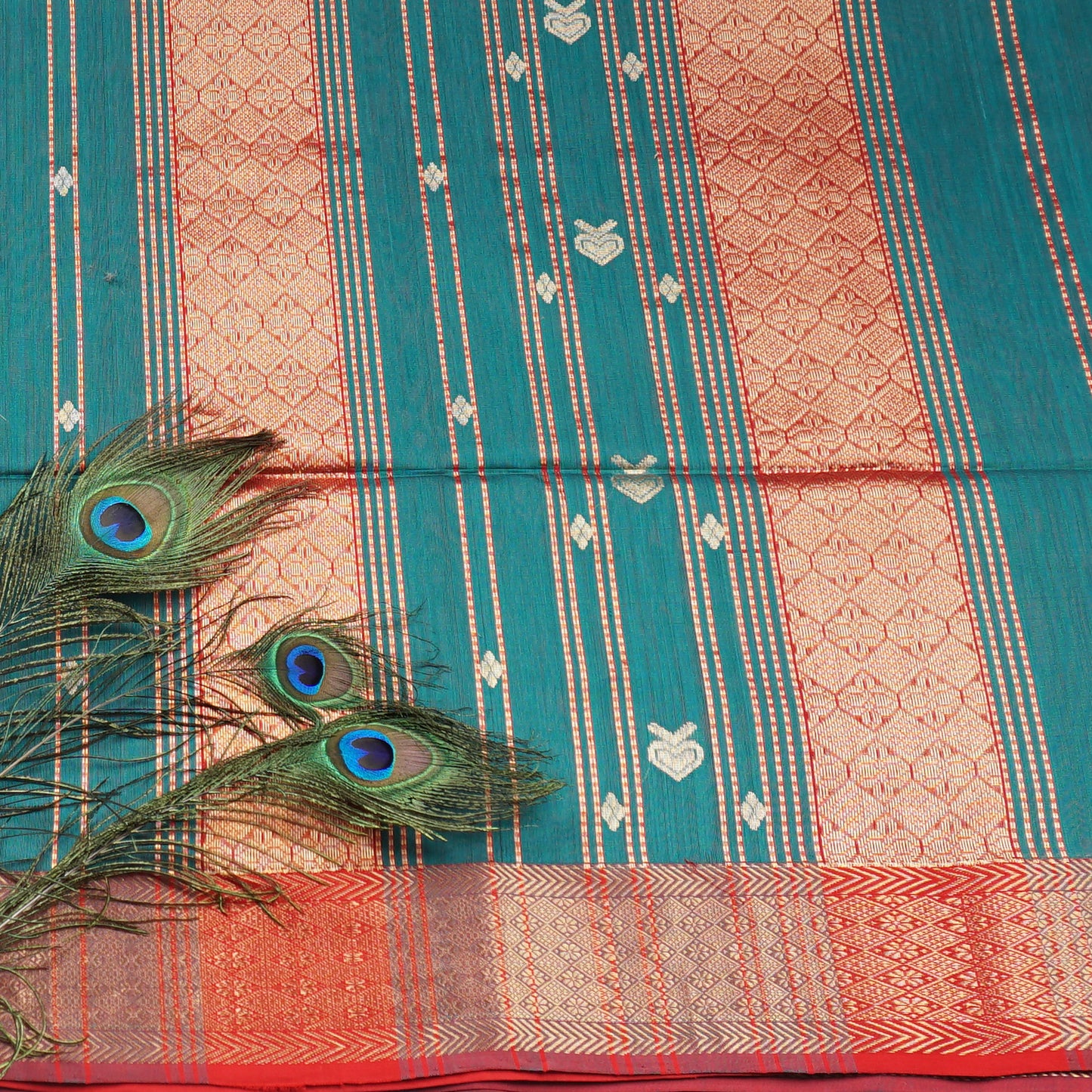 MAHESHWARI HEAVY ZARI PALLU SAREE