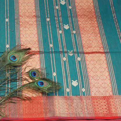 MAHESHWARI HEAVY ZARI PALLU SAREE