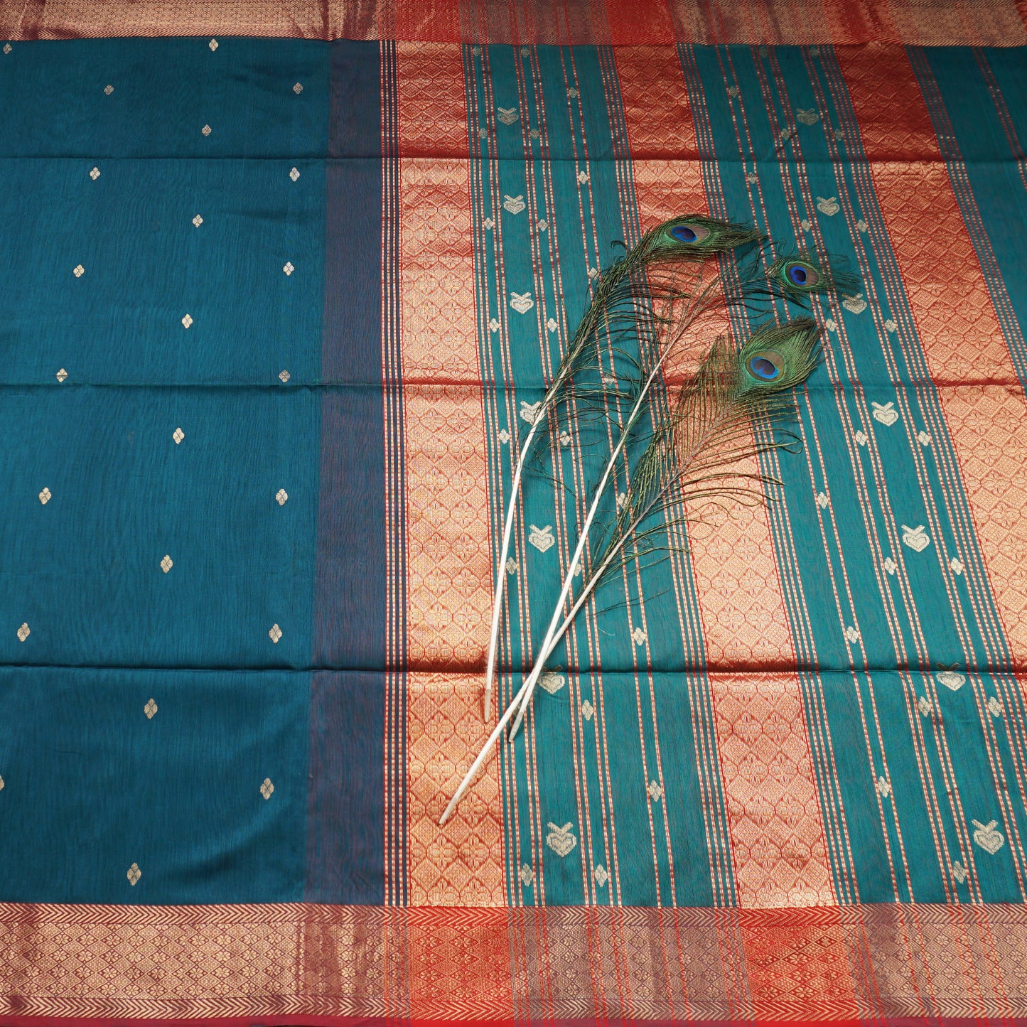 MAHESHWARI HEAVY ZARI PALLU SAREE