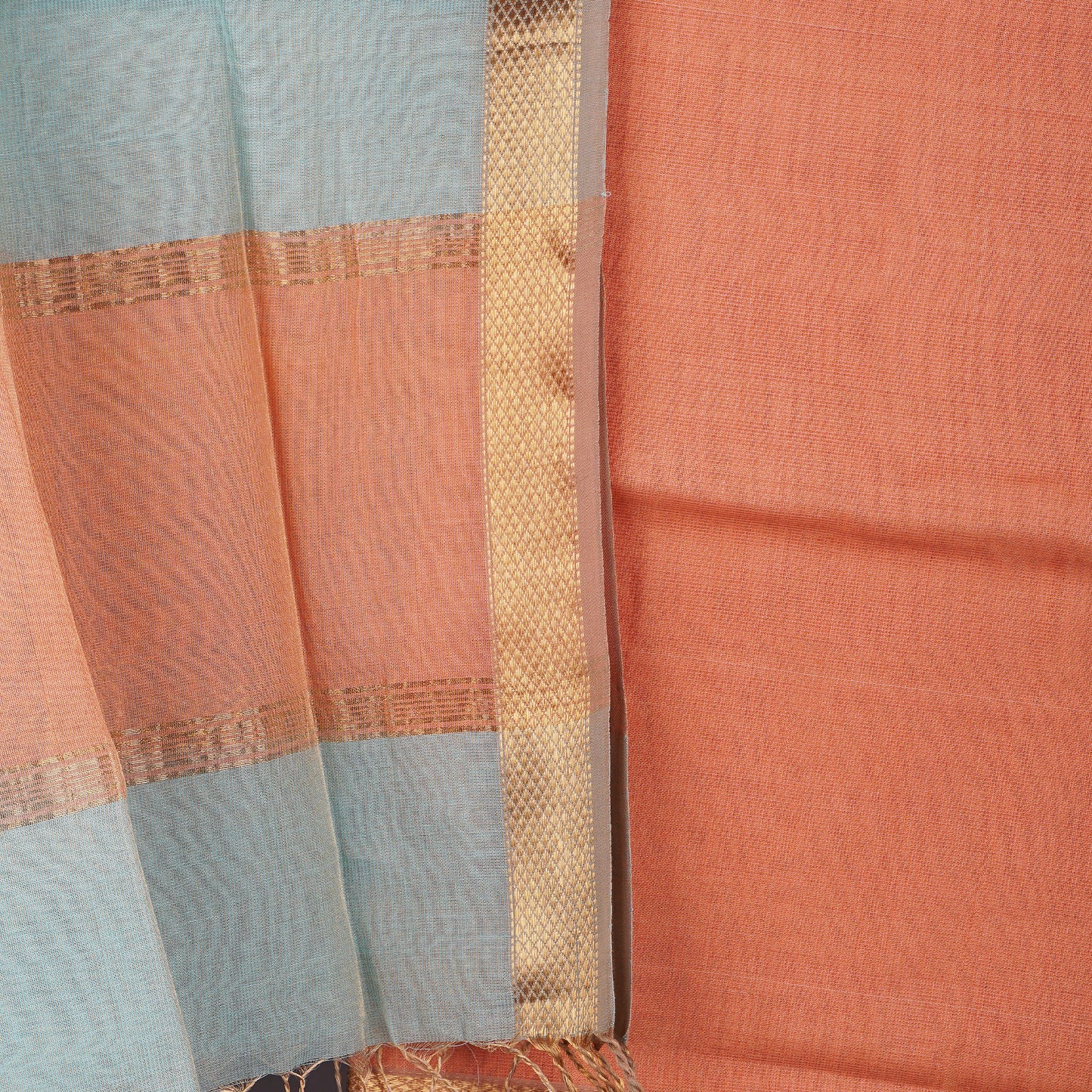 Maheshwari Tissue Dress Material With zari Border