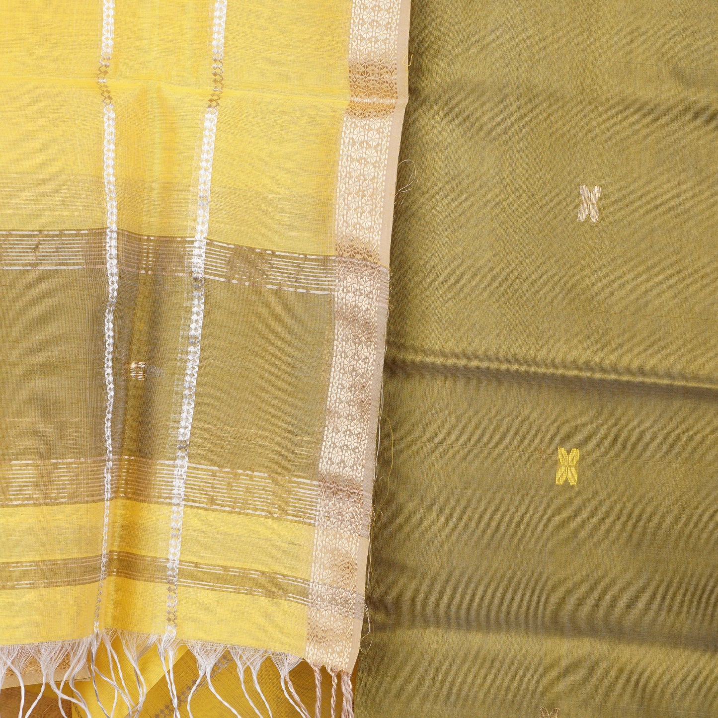 Maheshwari Dress Material With Motifs.