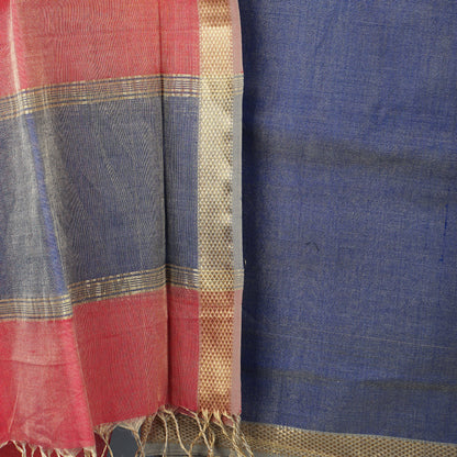Maheshwari Tissue Dress Material With zari Border