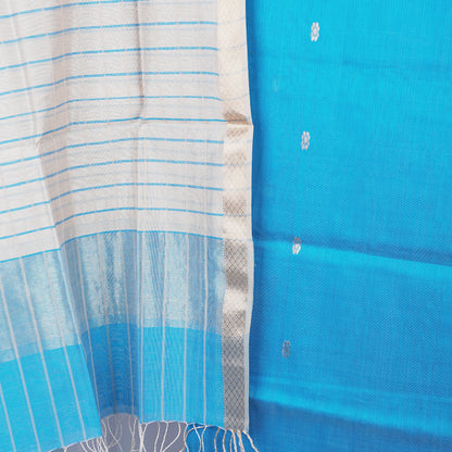 Maheshwari Checks Dress Material With motifs