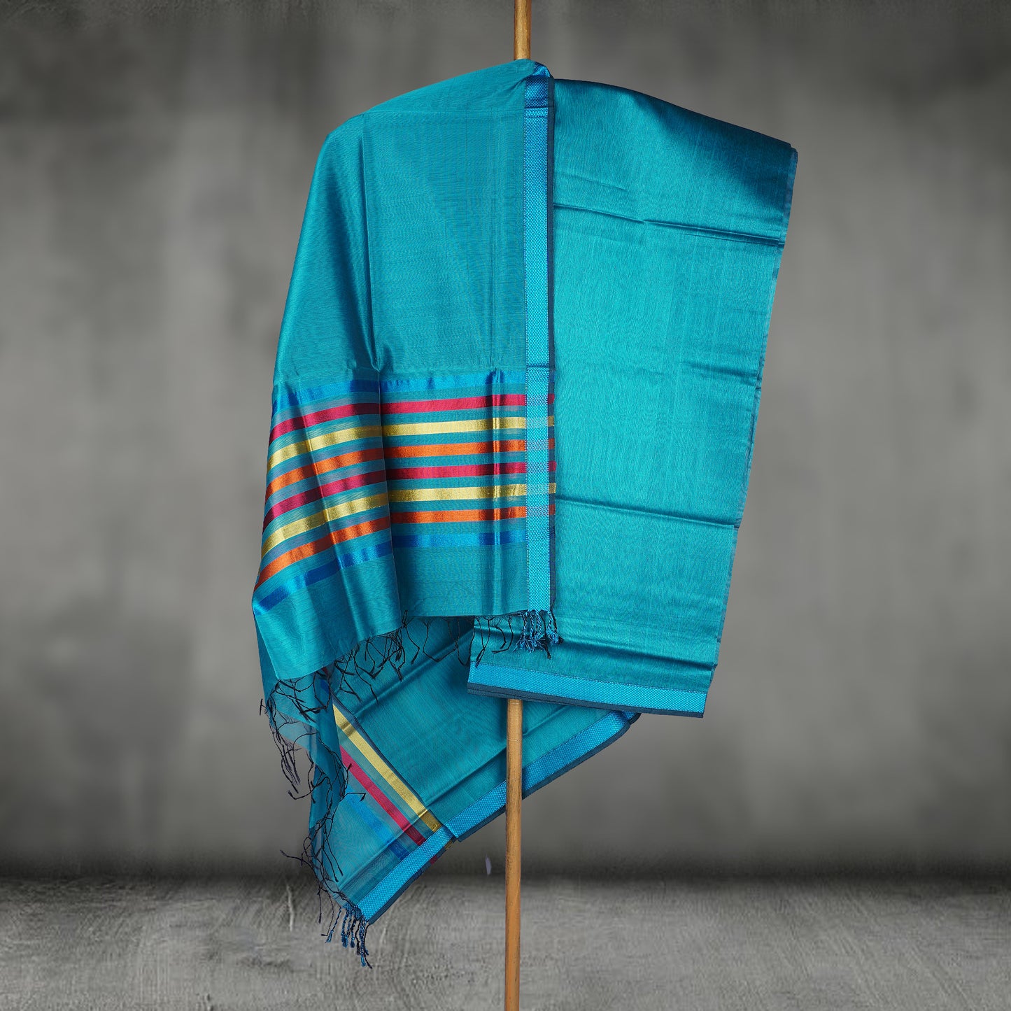 Maheshwari Dress Material With Resham Border.